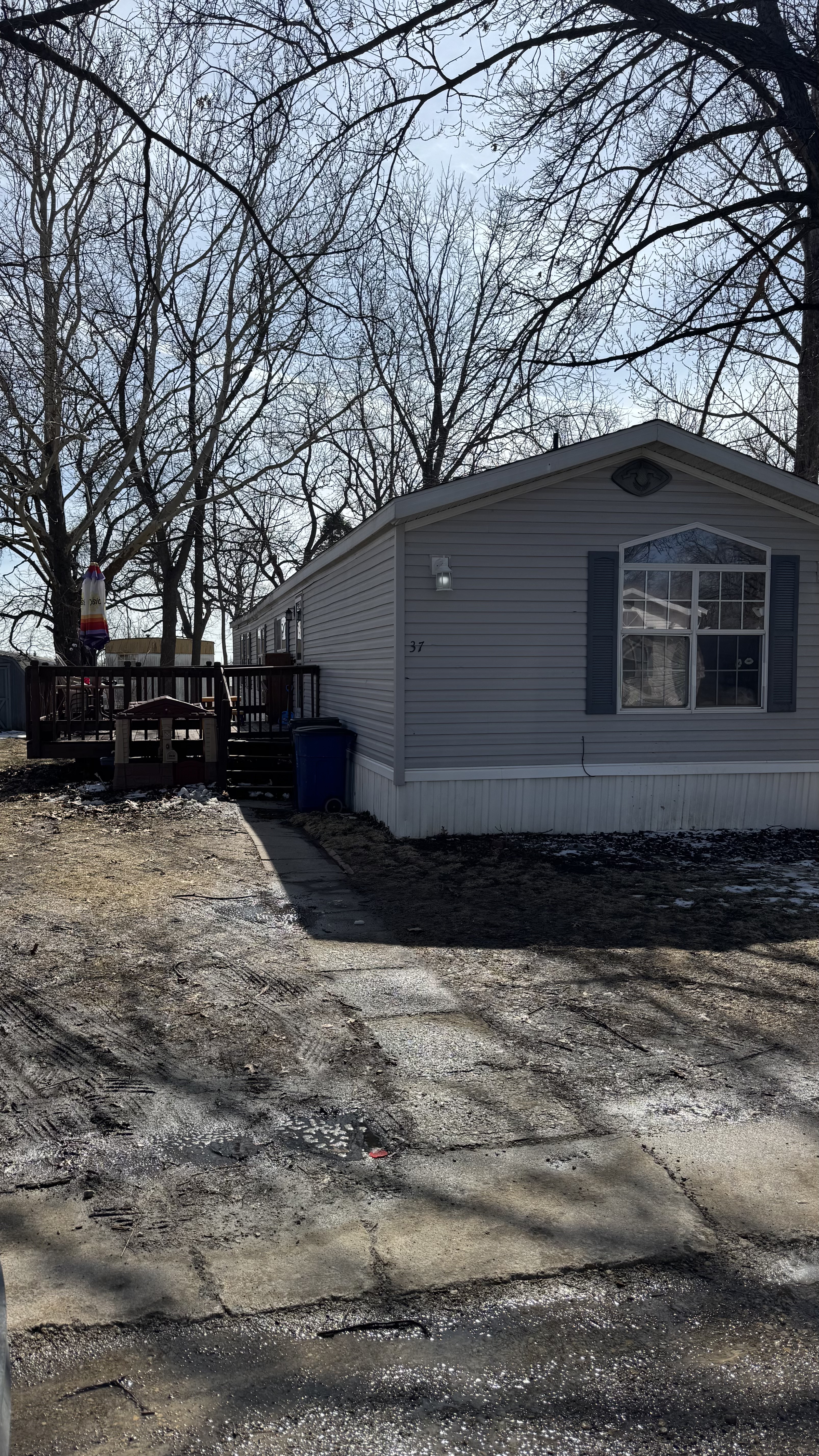 Home with small deck