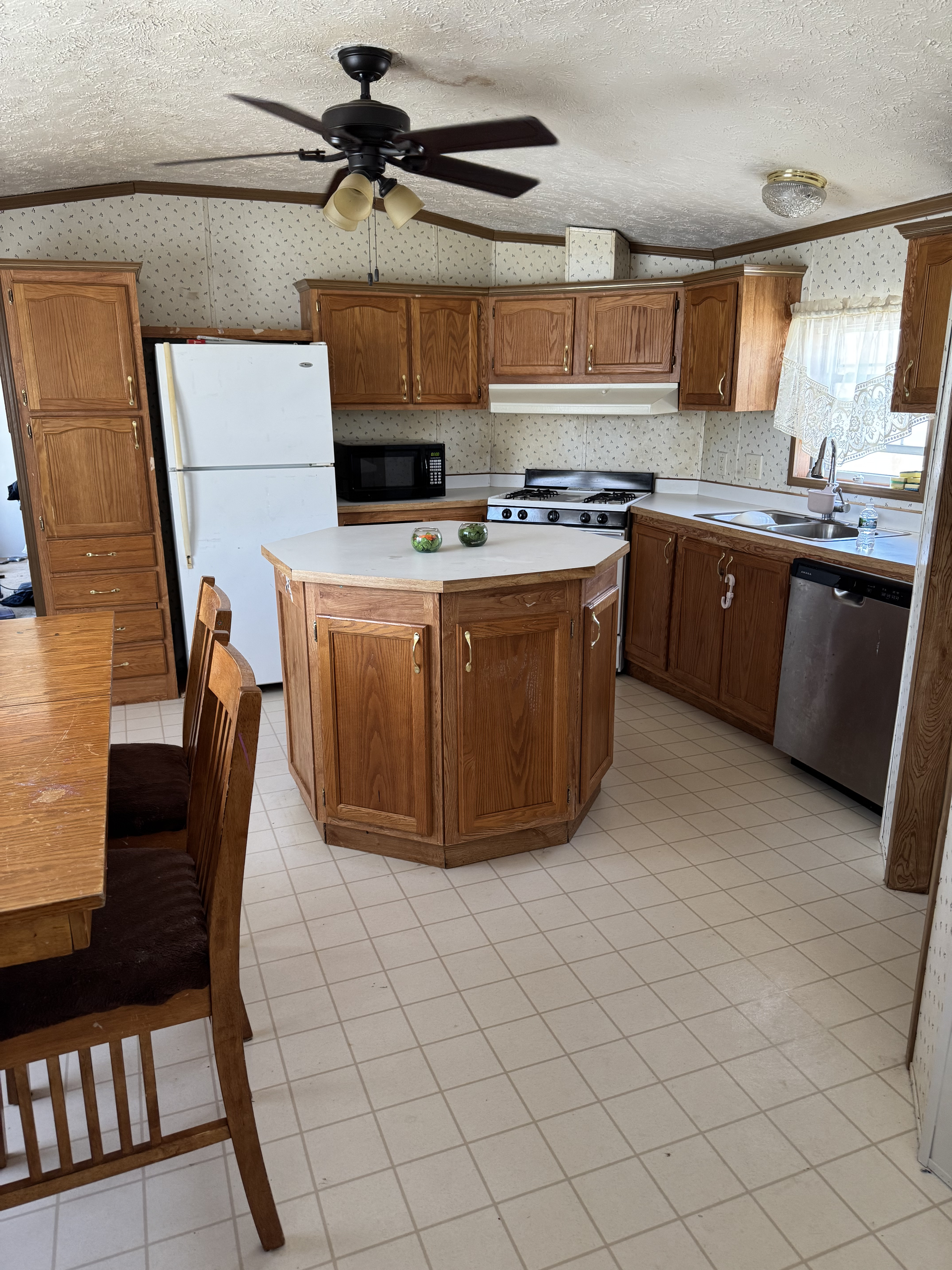 Kitchen and dinning area View from living room