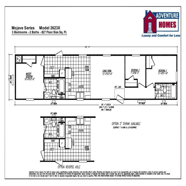 Mojave Series Home Floor Plan Model 2623X