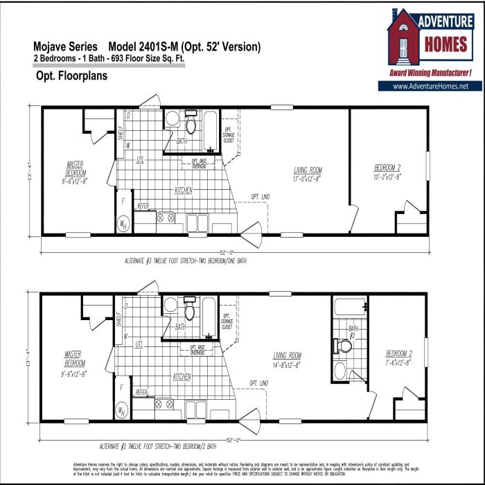 Mojave Series Floor Plan Model 2401S-M-OPTS