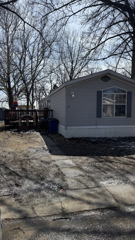 Home with small deck