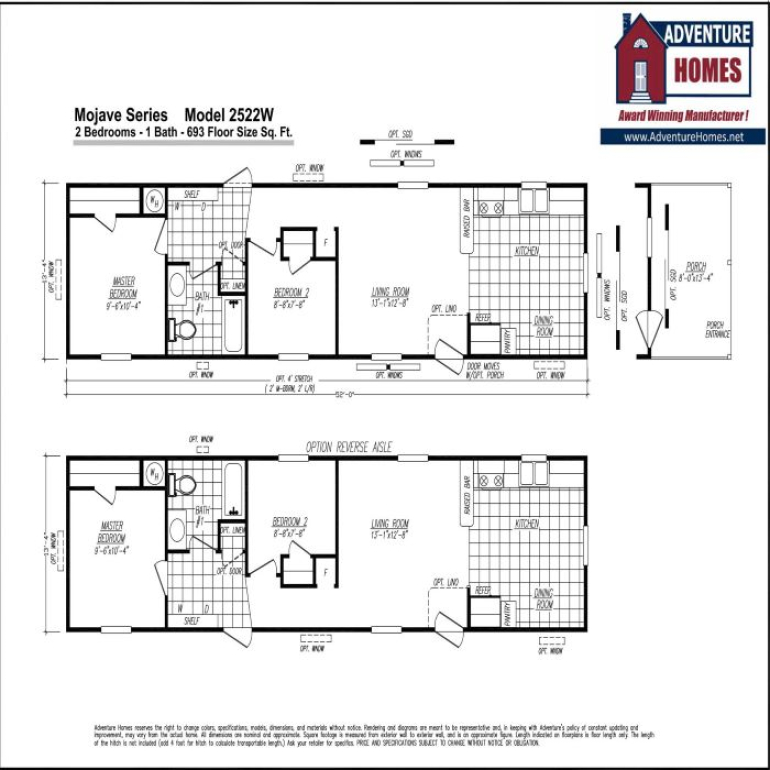 Mojave Series Floor Plan Model 2522W