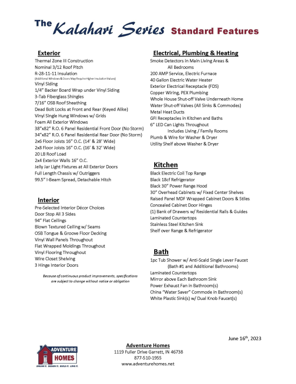 Standard Features