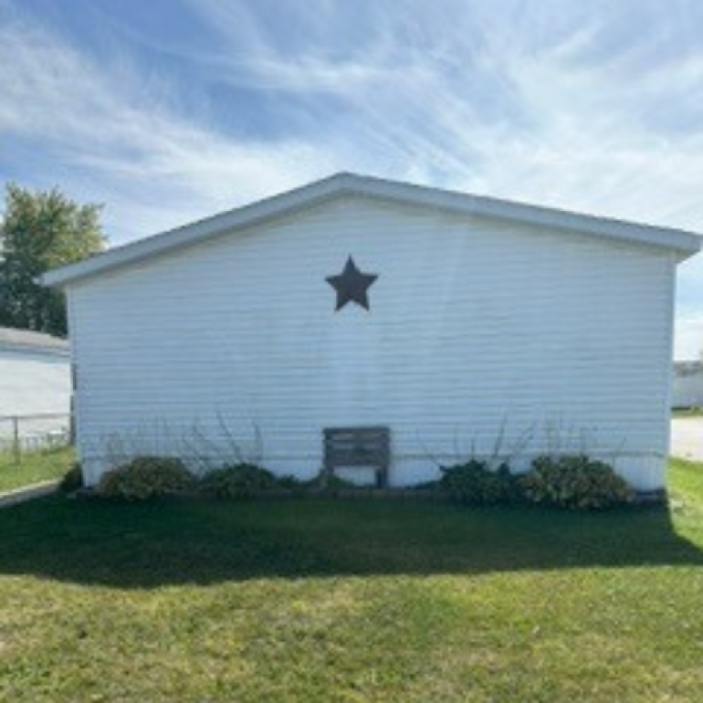 White Mobile Home with Star